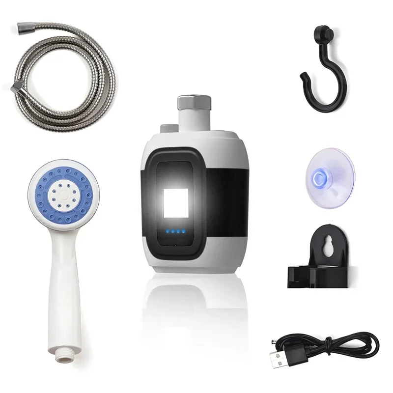 

Портативный 2000 мАч перезаряжаемый уличный душевой насос для кемпинга, душевой насос для купания, автомойки, полива цветов, чистки домашних животных