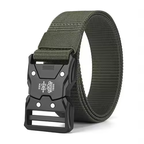 Red Ears Plastic buckle tactical belt men's multifunctional military fan canvas belt outdoor faux nylon training waist belt - Image 25
