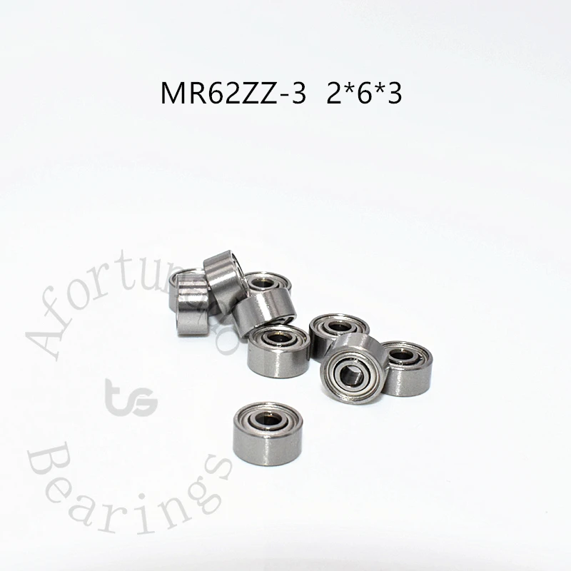 

MR62ZZ-3 10 Pieces Miniature Bearing 2*6*3(mm) free shipping chrome steel Metal Sealed High speed Mechanical equipment parts