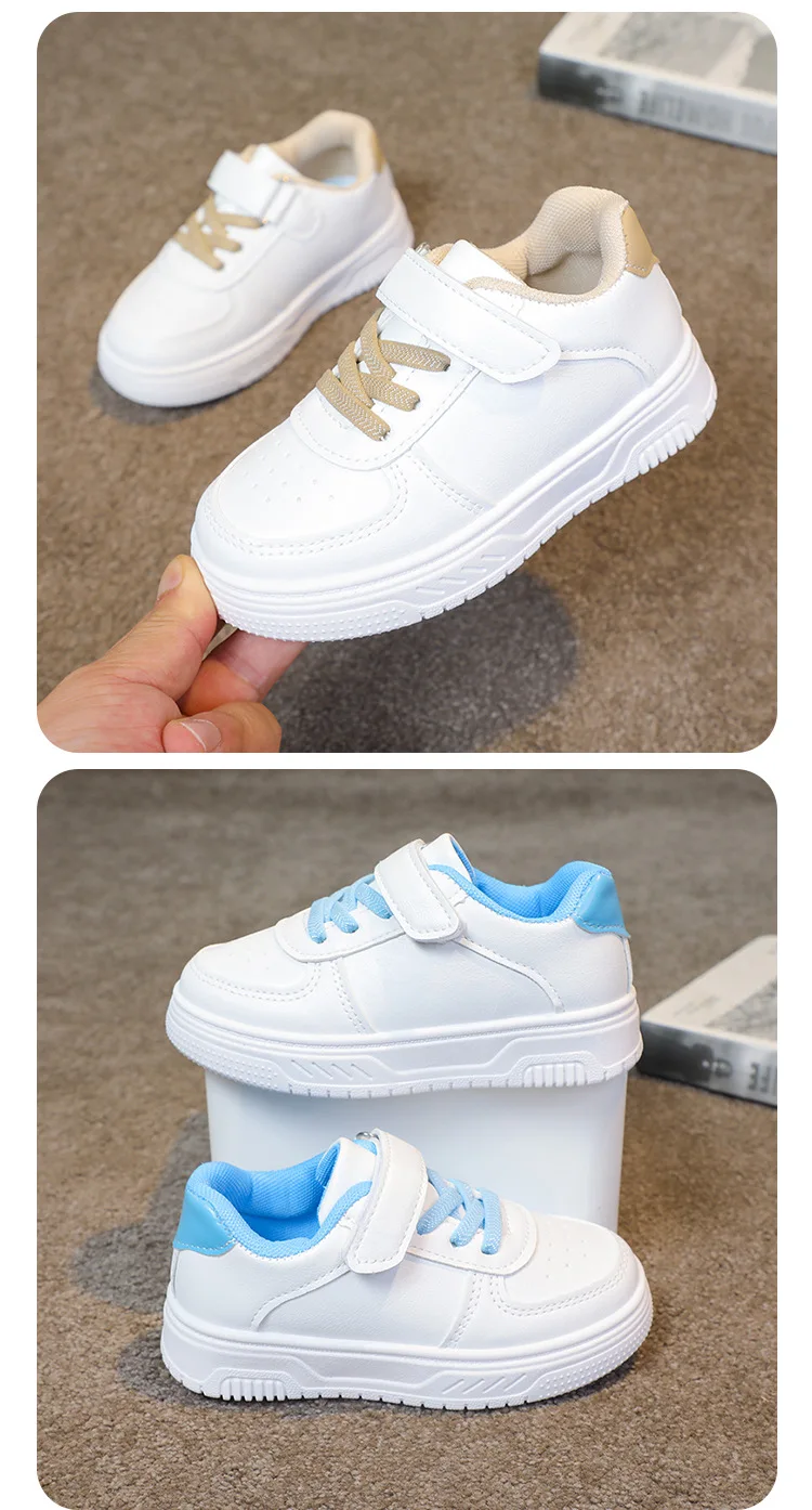 2026 Herbst Kinder Barfußschuhe mit breiter Zehenbox für Jungen und Mädchen – Minimalistische Sneaker aus leichtem Kunstleder mit Klettverschluss – Detail 19