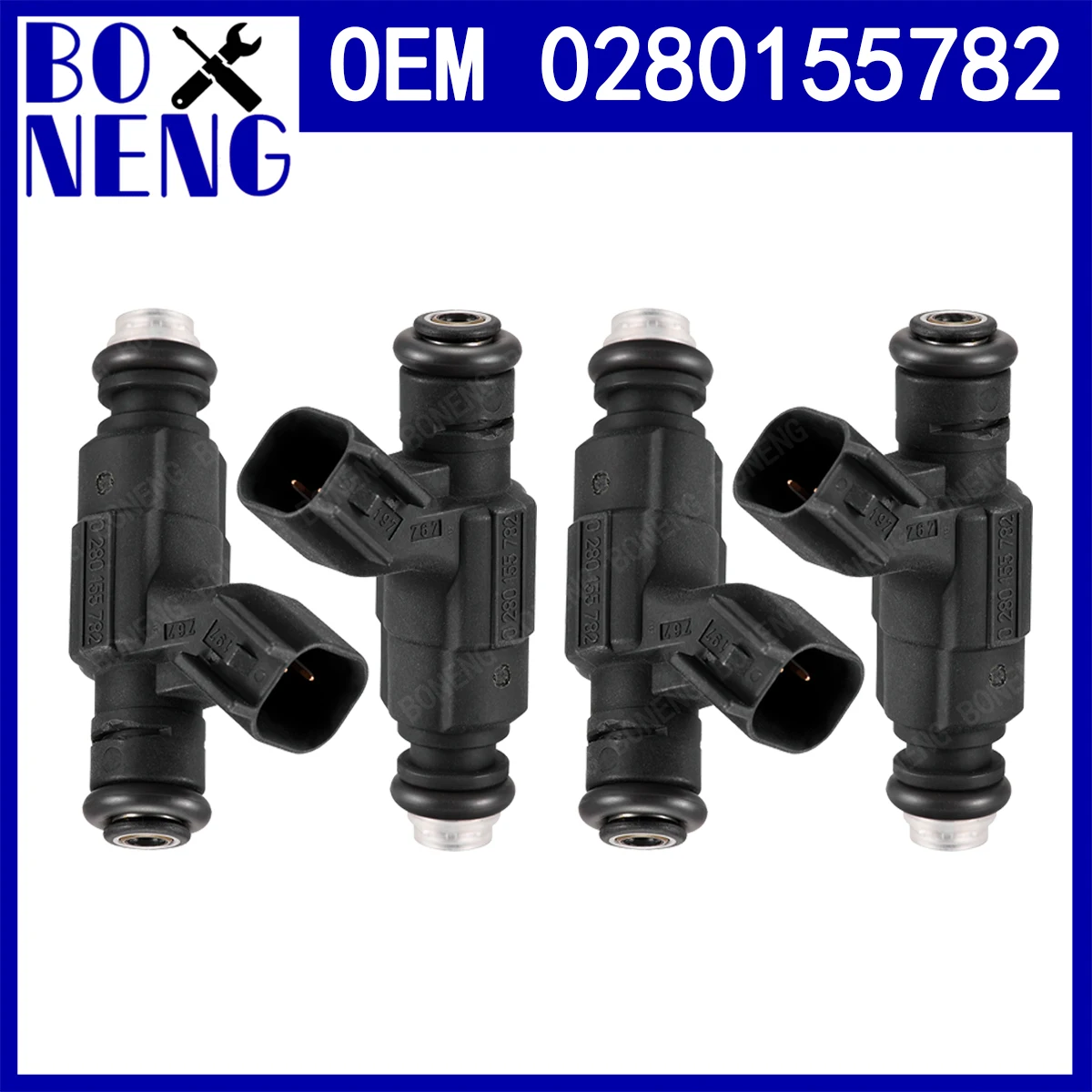 4 piezas/lote OEM 0280156782 0 280 155 782 FJ10278 04669772 Inyector de combustible para CHRYSLER SEBRING 2001-2007 para DODGE STRATUS 1995-2001