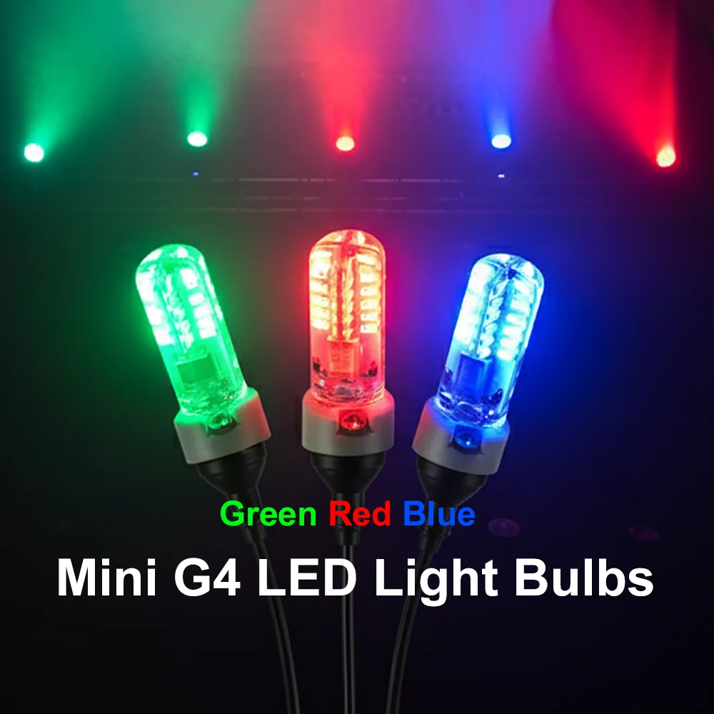 1/3/5/10Pcs Mini G4 LED Light Bulbs Red Blue Green 3W 2W AC/DC 12V 3014 SMD Colorful Lights For Chandelier Crystallights Lamps