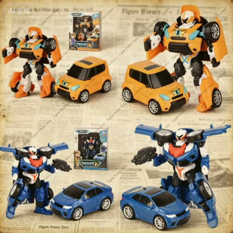 Special Offer ABS Tobot Transformation Robot Toy Set Inspired by Korean Cartoon Brothers Anime Featuring Deformable Car and