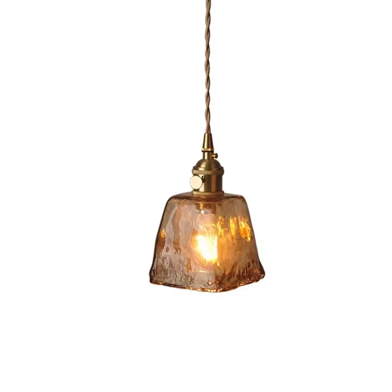 

Simple and modern three-head personalized glass chandelier creative restaurant clothing store bar aisle bedside chandelier