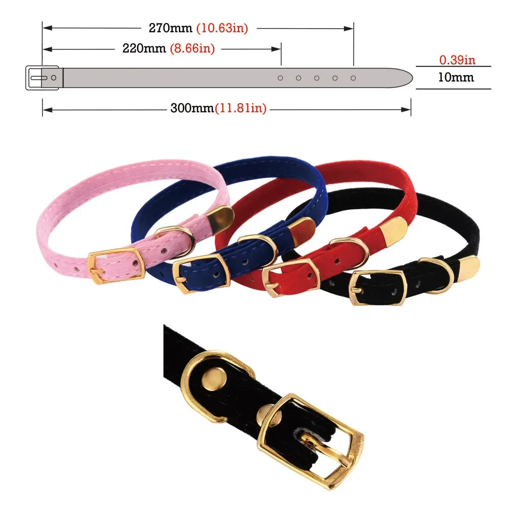 Flocking Pet Cat Collar For Kitten Supplies Small Dog Chihuahua Kitten Collar Products Puppy Accessory Breakaway cat collar pink