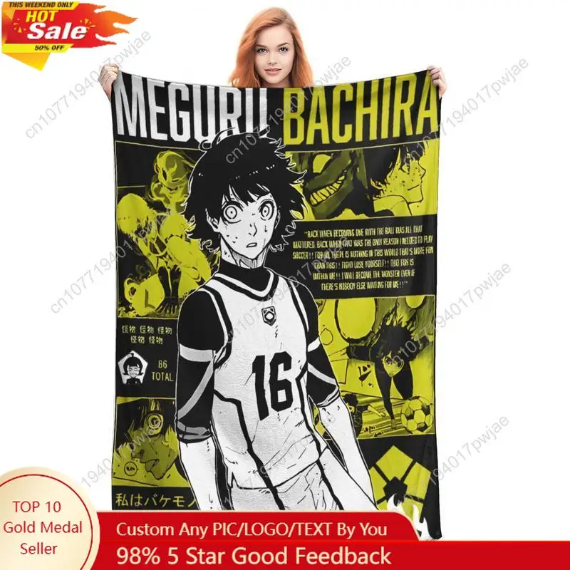 

Bachira Meguru - Blue Lock Blankets Flannel Funny Soft Throw Blankets for Bed Sofa All Season Custom blankets