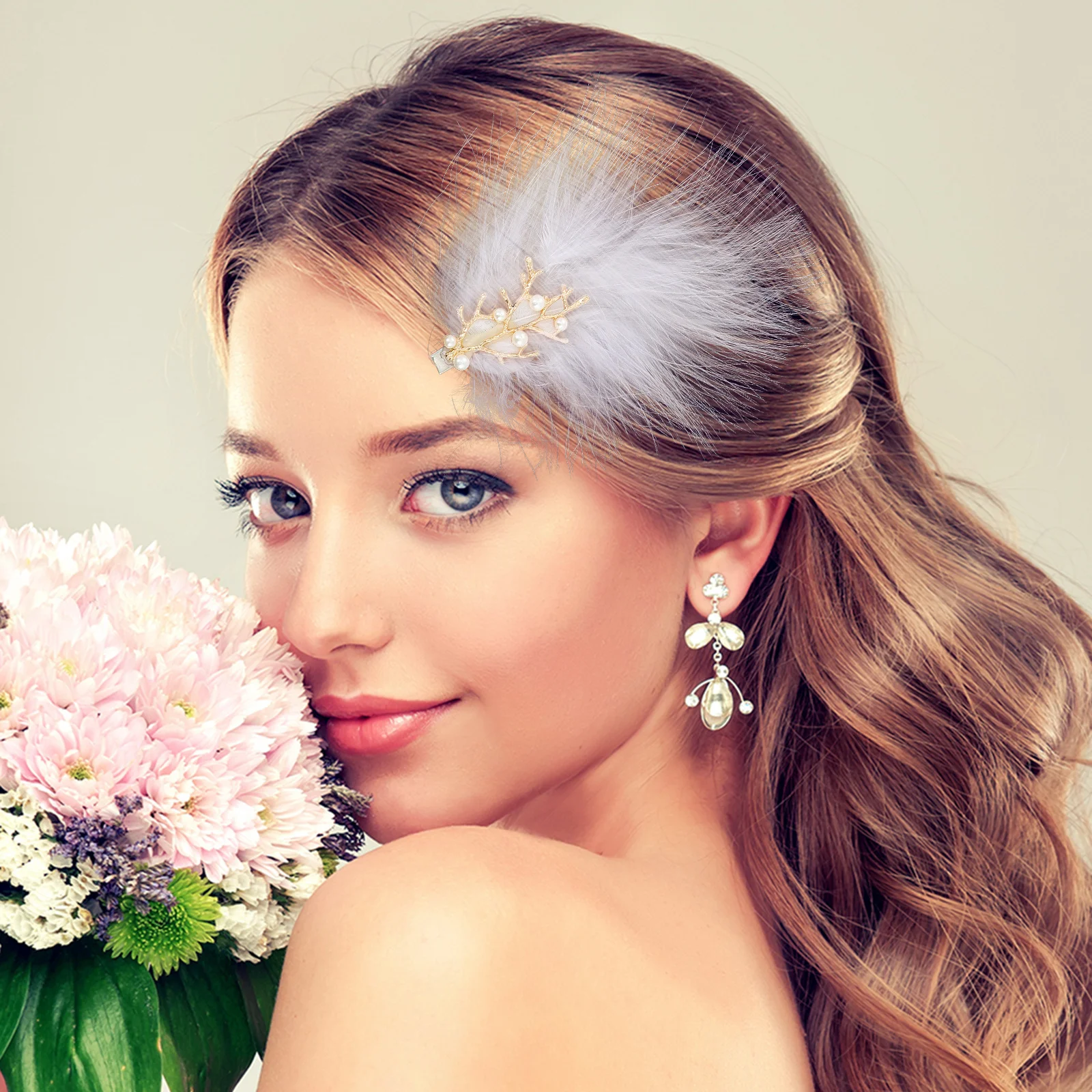 

2Pcs Shining Hair Clips with Elk Antlers Design Duckbill Barrettes for Women Party Wedding Xmas Hair Holder Chic