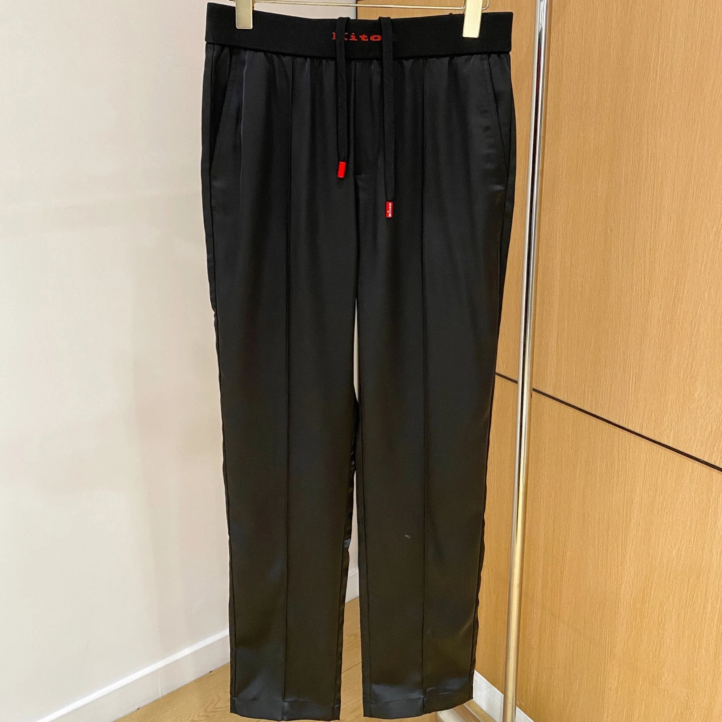 

Kiton ранняя осень новые однотонные деловые модные универсальные повседневные мужские повседневные брюки на шнурке