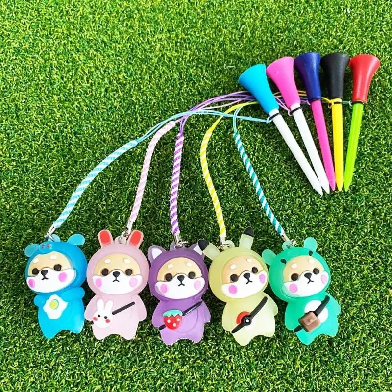  Cartoon Golf Tees Low Resistance Golf Tees Plastic Golf Ball Base Support Tees