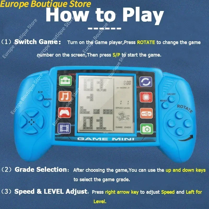 3.5 Inch Large Screen Pocket Handheld Game Players Classic Retro Game Machine Kids Children Electronic Toys Game Console