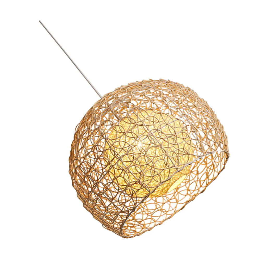 

1 шт., плетеная люстра из ротанга, чехол в стиле Юго-Восточной Азии, подвесной светильник, абажур в деревенском стиле, потолочный светильник, декор для кафе, ресторана, бара