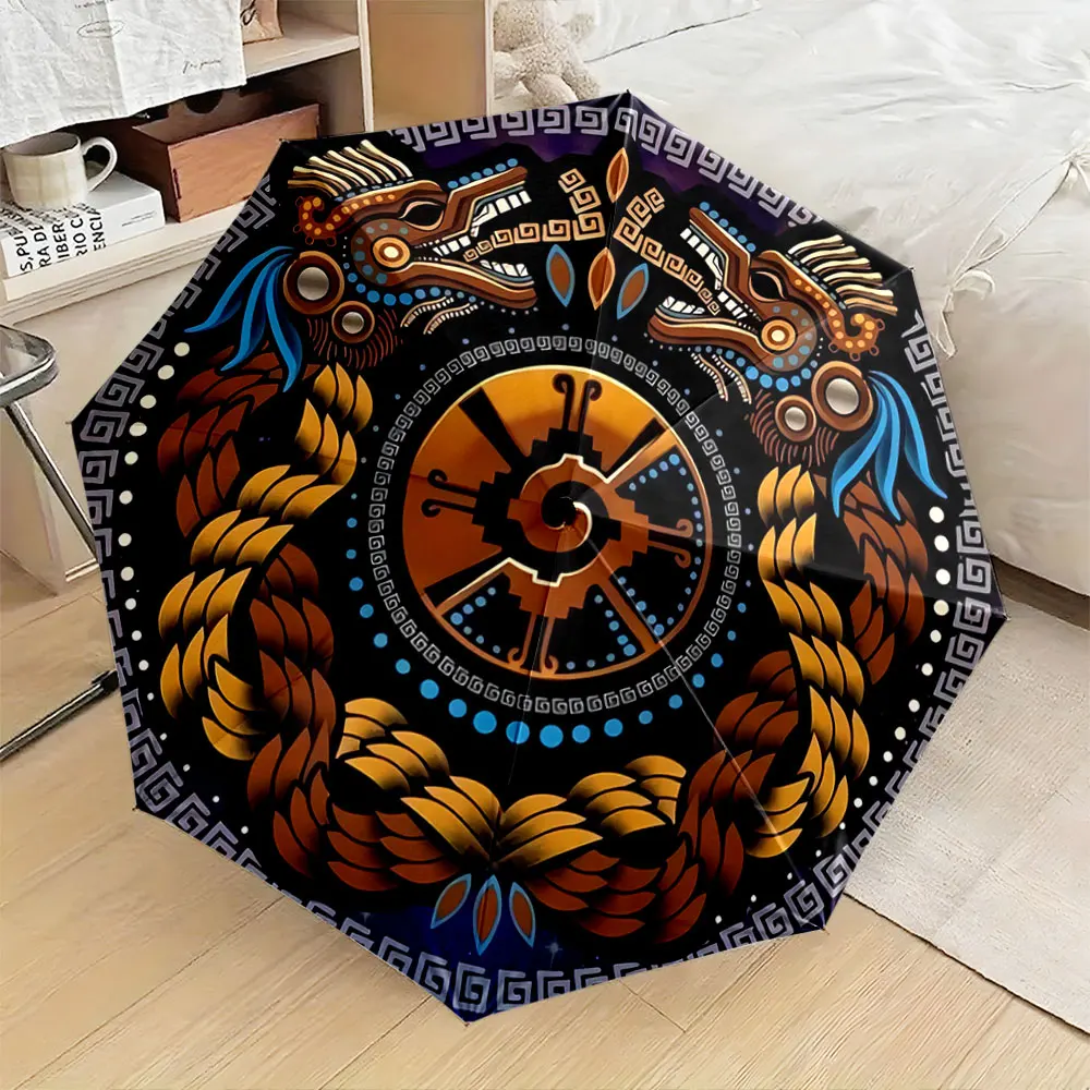 Mystic Dragon Pattern Umbrella with Intricate Art Design portable waterproof sun rain umbrella for outdoor travel beach