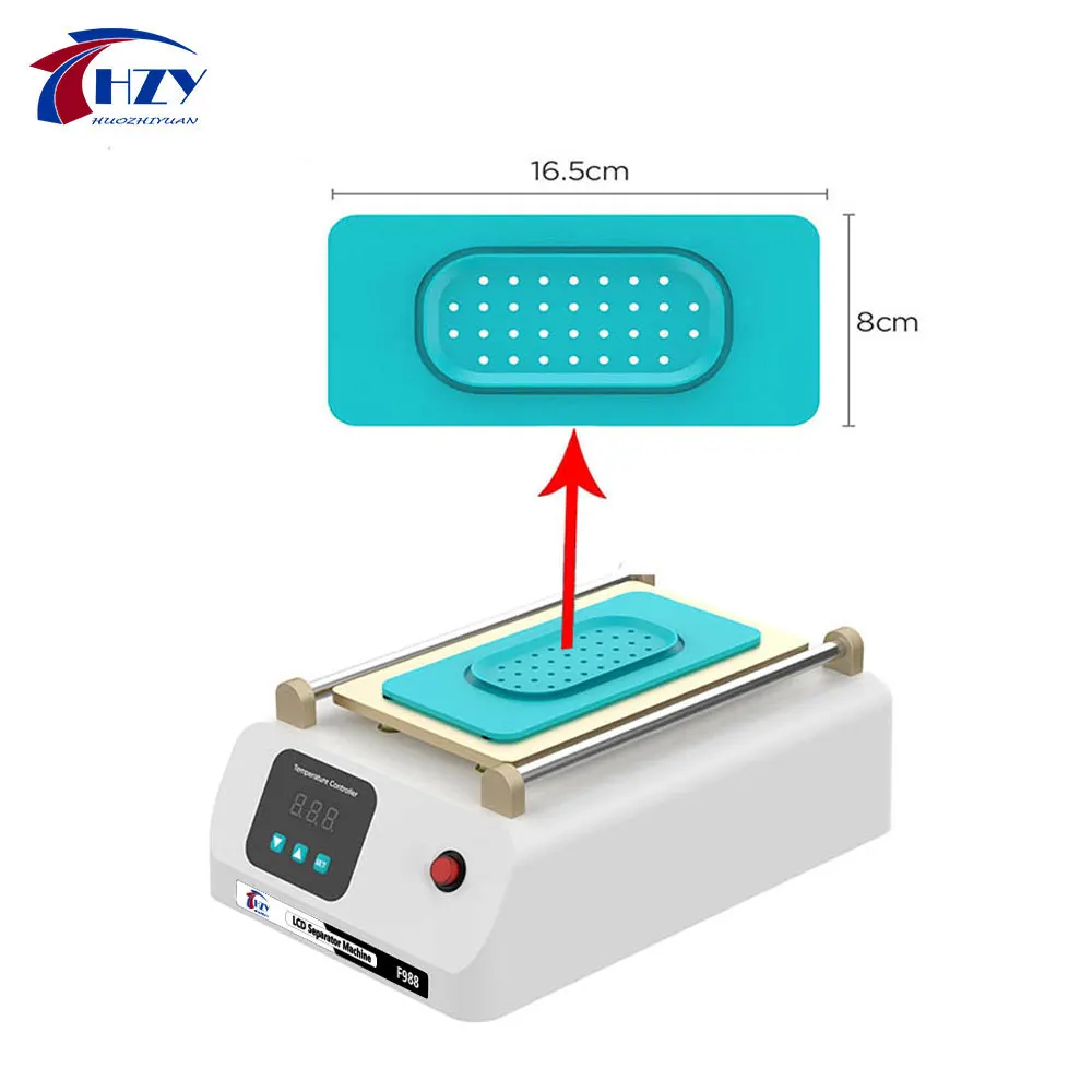 HZY F988 Kit macchina separatore schermo LCD vuoto incorporato per iPhone Samsung HTC HUAWEI strumento di riparazione vetro anteriore del telefono