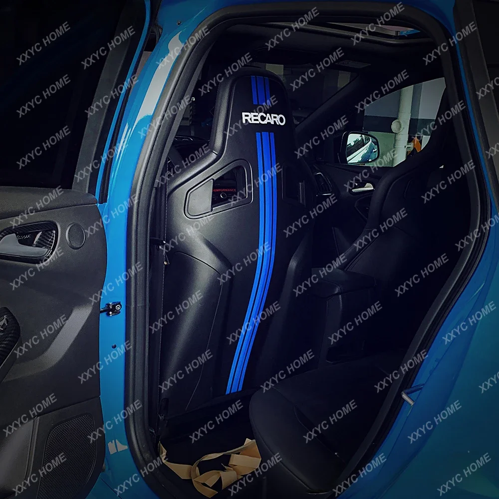 

Автомобильная наклейка Bay Coast, подходит для сиденья RECARO, персонализированное украшение, матовая Светоотражающая наклейка на спинку сиденья, Спортивная полосатая наклейка