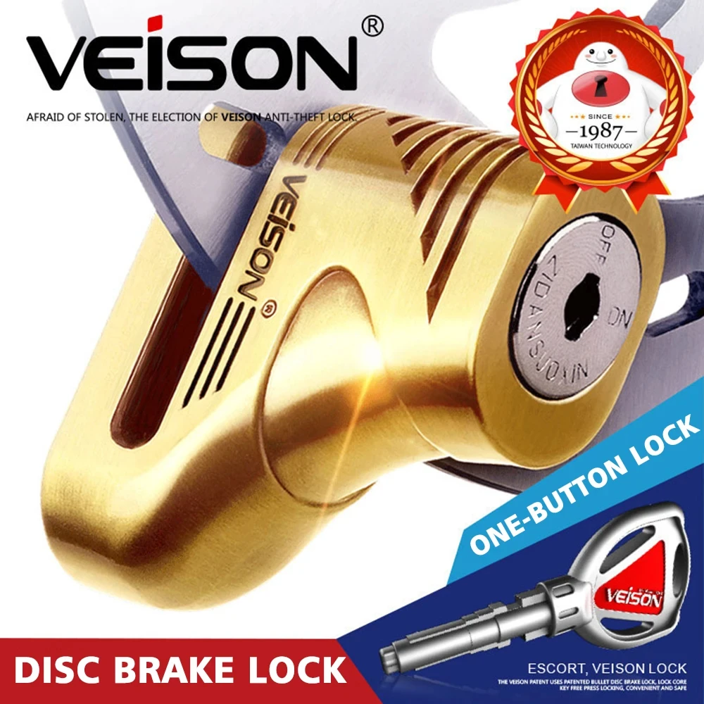 

New Motorcycle Lock Bike Security And Anti-theft Brake Bike Lock Motocross Waterproof Brakes Disc Motorbike Lock 3 Colors