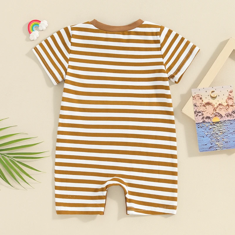 Newborn Baby Boy Girl Summer Clothes Cotton Short Sleeve  Romper Jumpsuit Onepiece Bodysuit Infant Summer Outfit