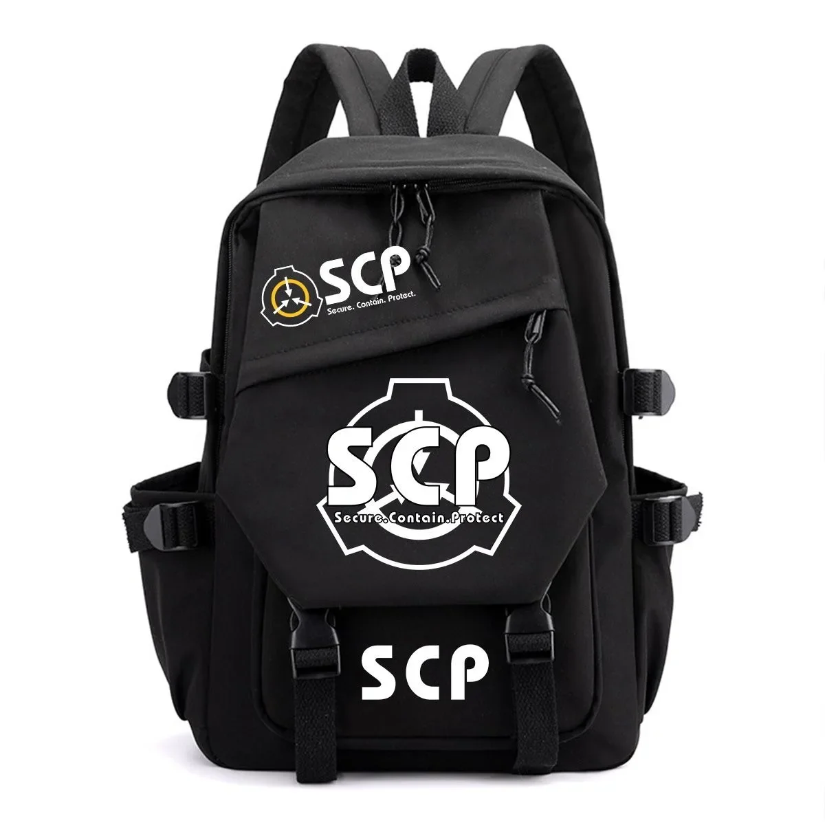 Black Blue Green White Pink, SCP Foundation, Student Kids Teens School Bags, Large Capacity Mochilas Anime Backpacks Girls Boys