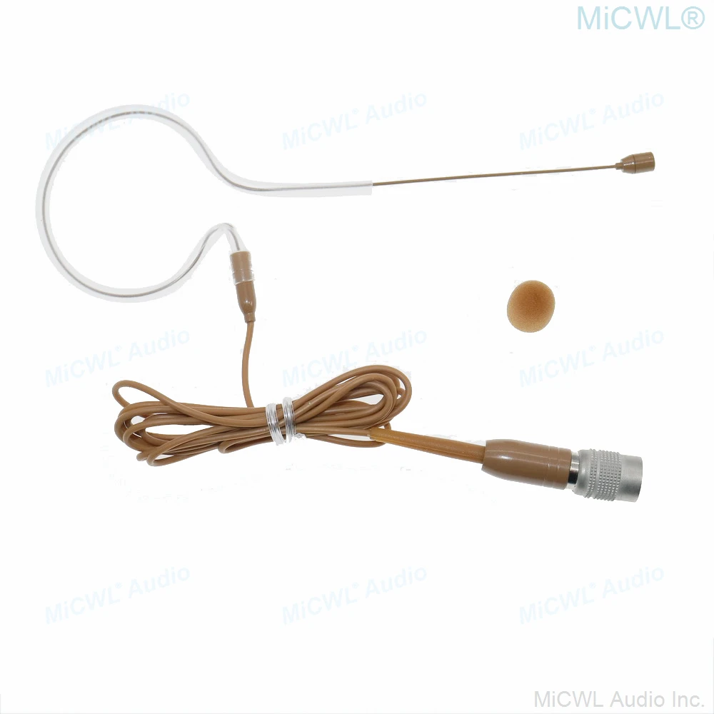 ميكروفون سماعة أذن معلق MX153 بلون أسمر لـ Shure Sennheiser EW G3 G4 4Pin AKG Samson 3Pin إصدار محدود