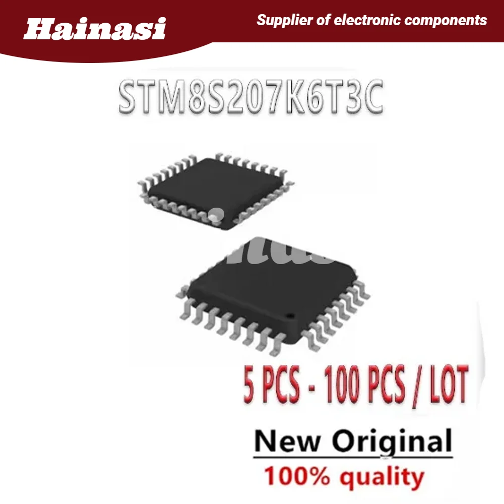 (5pcs)1005 quality STM8S207K6T3C patch LQFP-32 8-bit microcontroller MCU chip K6T3C