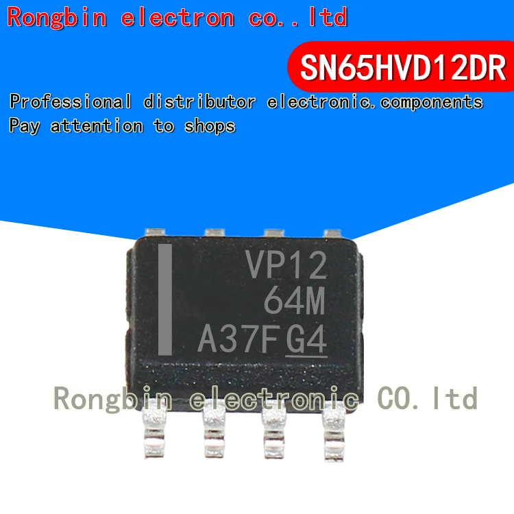 10Pcs SN65HVD12DR VP12 SOP8 Smd Driver Chip, Transceiver Ic Chip