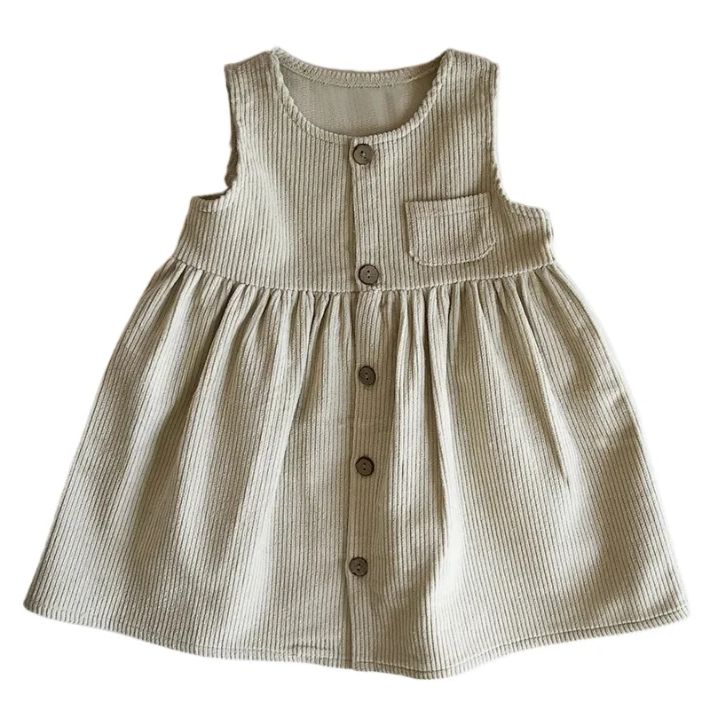 

Corduroy Girl Dress Sundress High Quality Girls Sarafan in Spring Fashion Toddler Dress Clothes