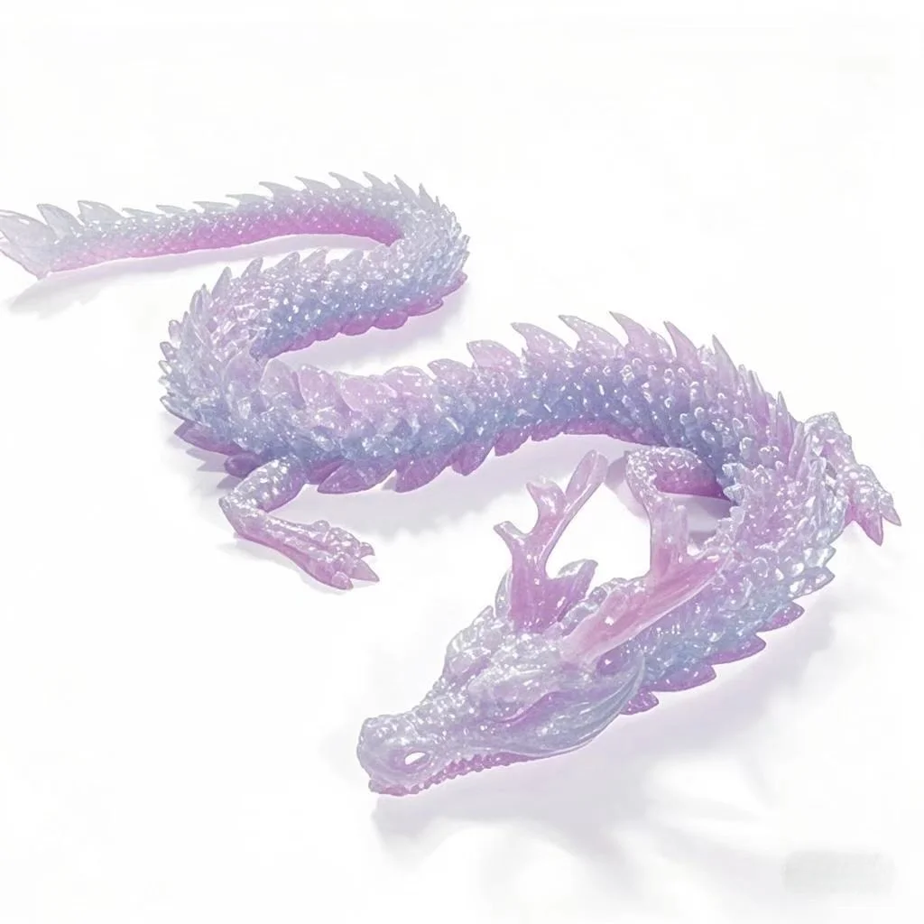 Crystal PLA Dragon Egg Model 3D Printed Decorative Piece Birthday Gift Dragon Toy Reatic Animal Doll for All Gs
