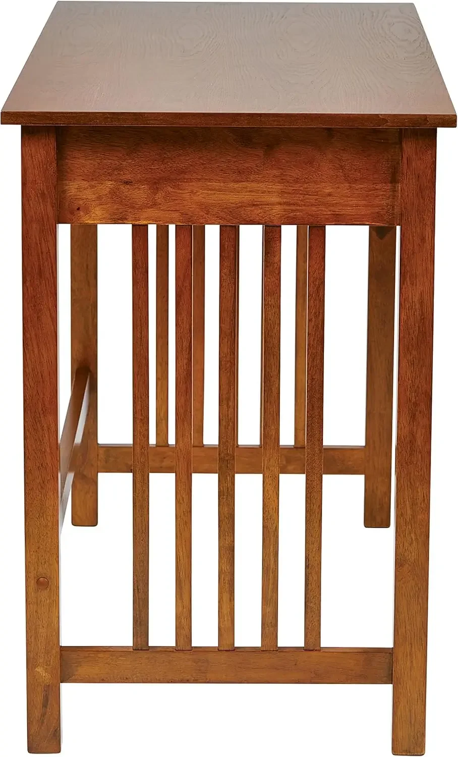 Muebles para el hogar Escritorio Sierra con cajón extraíble y paneles laterales estilo misión, marrón ceniza