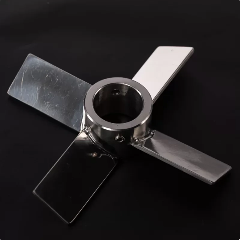 Stainless steel propelled four-blade right-angle inclined blade four-blade turbine stirring impeller dispersing spiral blade