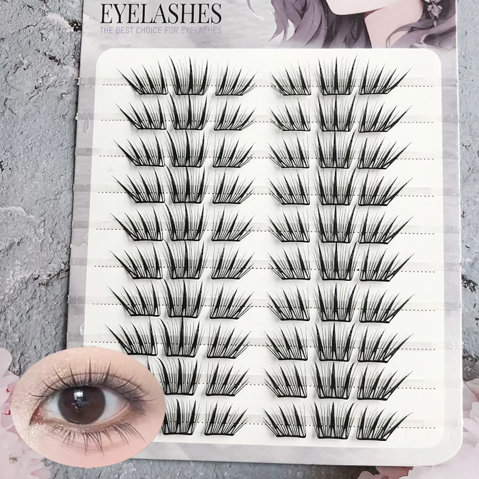 سعة كبيرة الرموش الصناعية كتاب مع مختلط 9-13 مللي متر أطوال رقيق حجم الألياف جلدة تمديد رموش زائفة ماكياج أداة #5