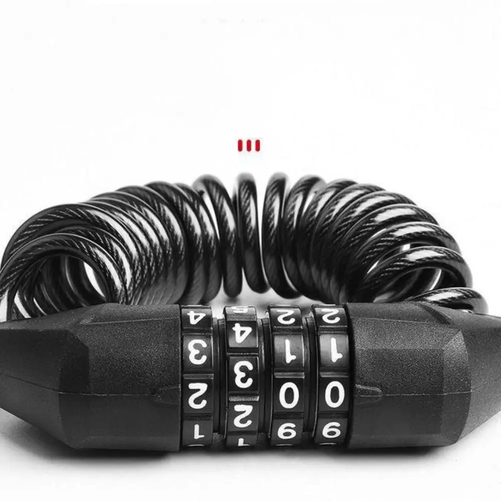 Bike Lock Chain Lock Number Lock 4 Digit Durable Alloy Padlock Anti-theft Universal Bicycle Lock Suitcase