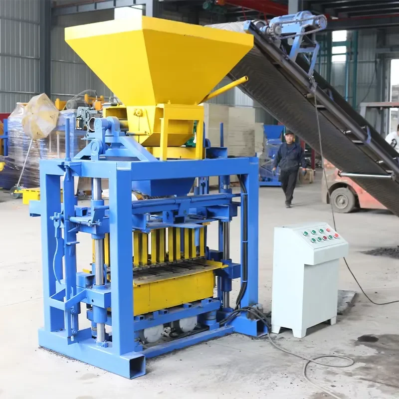 QTJ4-35 Semi Automatic Brick Block Making Machine for Small Business Hollow Concrete Pavers