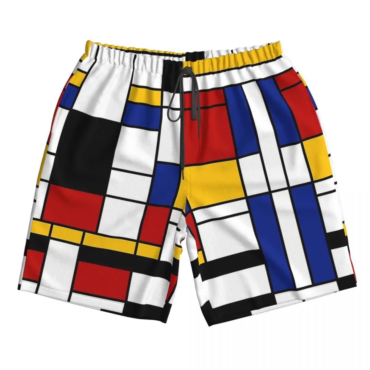 

Piet Mondrian Trunks Beach Board Shorts Casual Quick Dry Swim Summer Men Pants