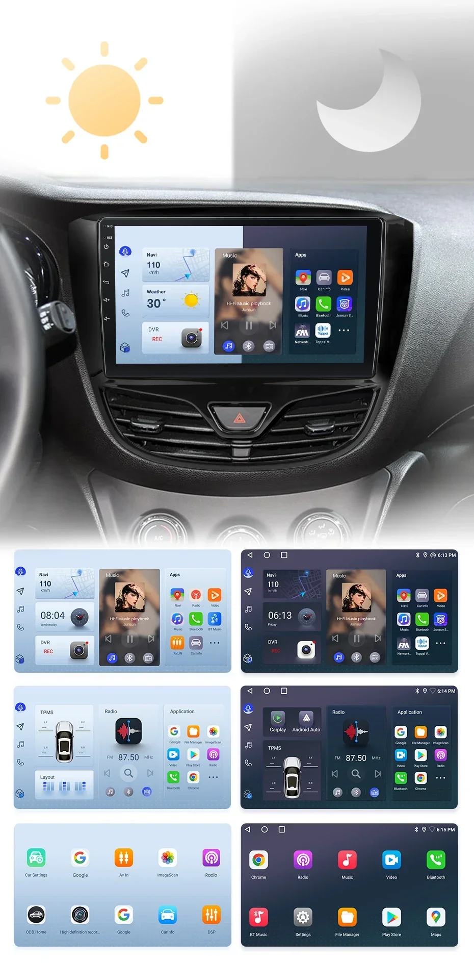 Junsun drahtlose carplay android auto radio für opel karl 2017 2018 2019 2020 auto intelligente systeme rds bt dsp 2 din autoradio – Detail 9