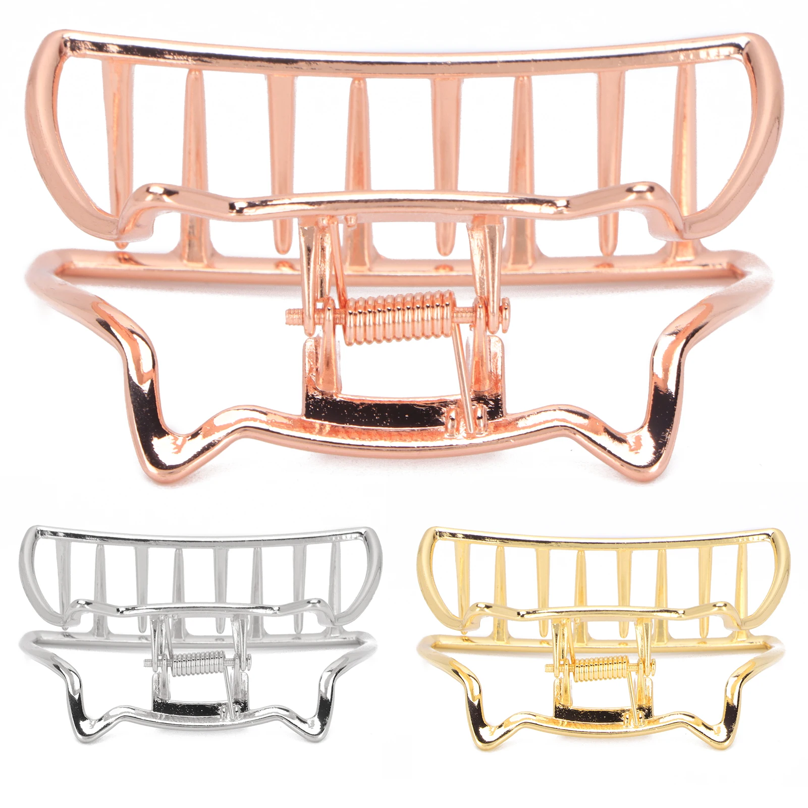 مشبك شعر مقاطع معدنية على شكل قطة عقد غير قابل للانزلاق على شكل قطة مشابك فكية حامل شعر للارتداء اليومي والحفلات وأعياد الميلاد #6