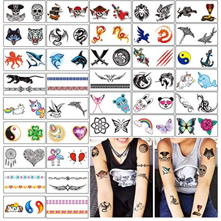 

36 Sheets Temporary Tattoos for Boys Girls Adults Great Party Favors and Decorations