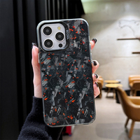 Cool Carbon Fiber Pattern Matte Hard Case for iPhone 13 14 11 12 15 16 Pro Max XS X XR 8 7 Plus SE 2020 Shockproof Plating Cover