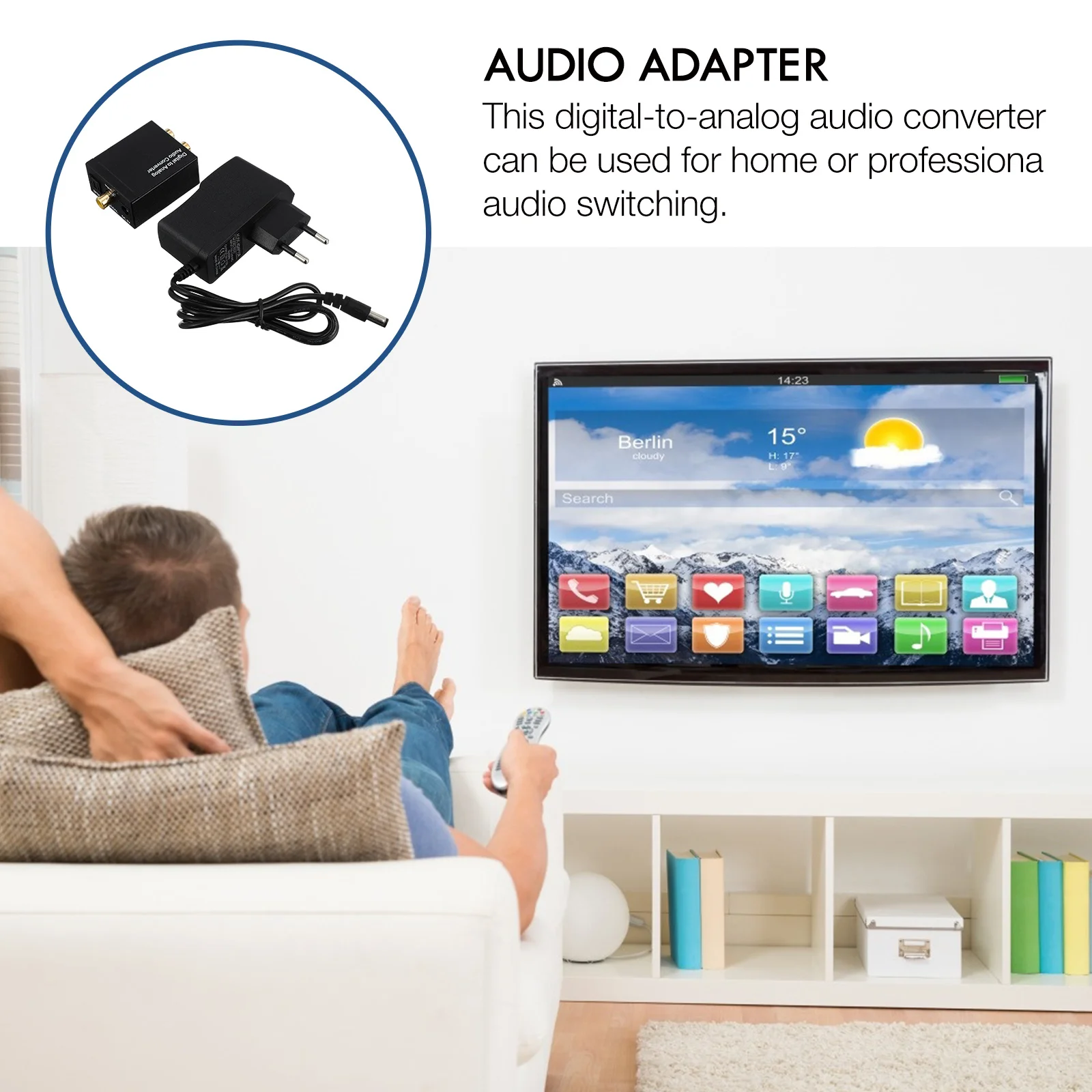 

Digital To Analog Audio Converter Coaxial Optical Input Rca 3.5Mm Output For Amplifier Speaker 44.1 48 96Khz Support Fiber Audio