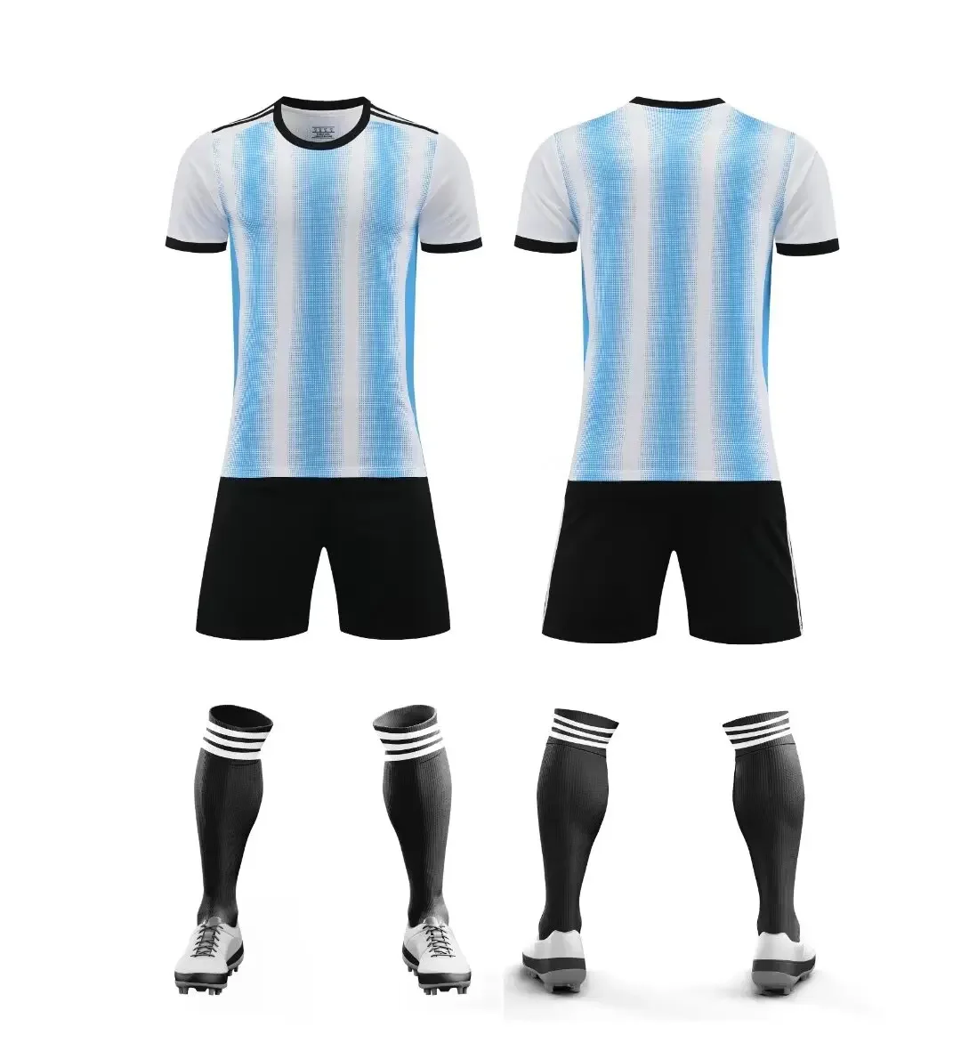 children's  sport set boy girl Messi Fans shirt Training wear men and kids games  football kits Leisure Uniforms