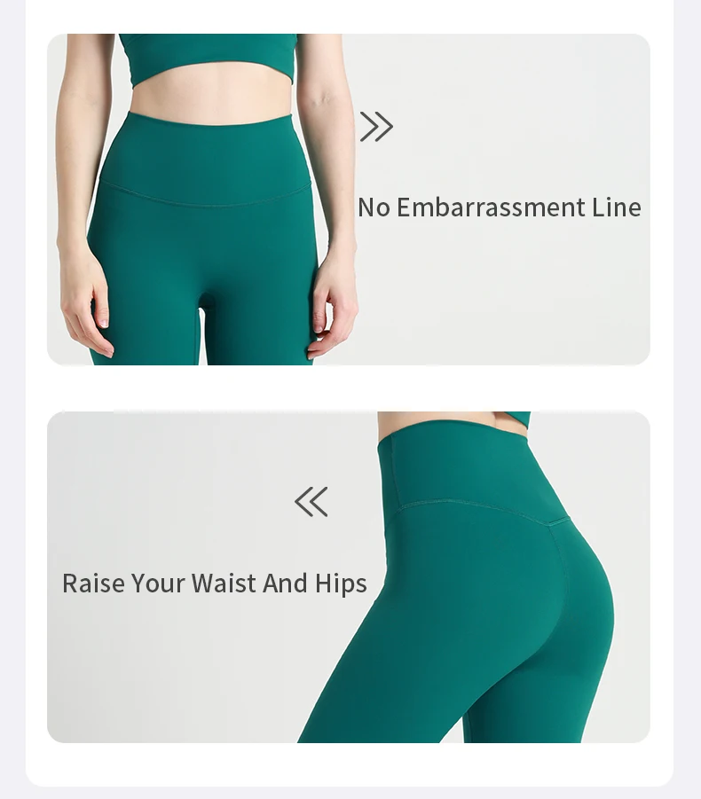 Heißer Verkauf: Damen-Yoga-Leggings mit hoher Taille, ohne unschöne Linien, hüfthebend, atmungsaktiv, für Laufen, Fitness, Outdoor und Freizeit – Detail 5