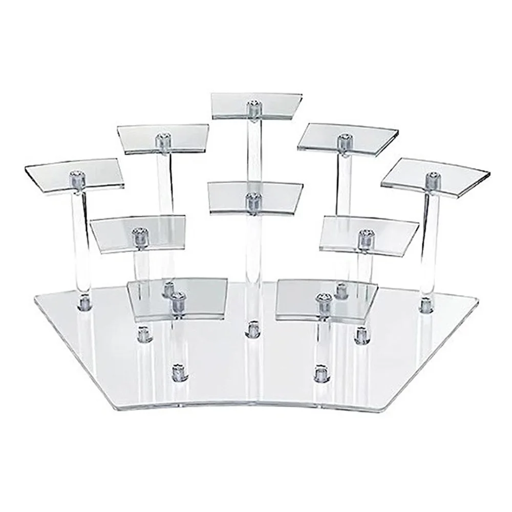 

Acrylic Display Stand Cupcake Holder Storage Rack Transparent Display Rack Organizer Figures Perfume Doll Acrylic Shelves