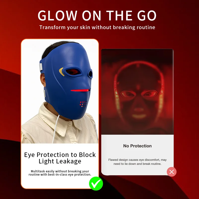 หน้ากากแสง LED Photon สำหรับกระตุ้นคอลลาเจน 630nm ยี่ห้อ Smart Library EYCO สำหรับใช้ในร้านเสริมสวยและที่บ้าน