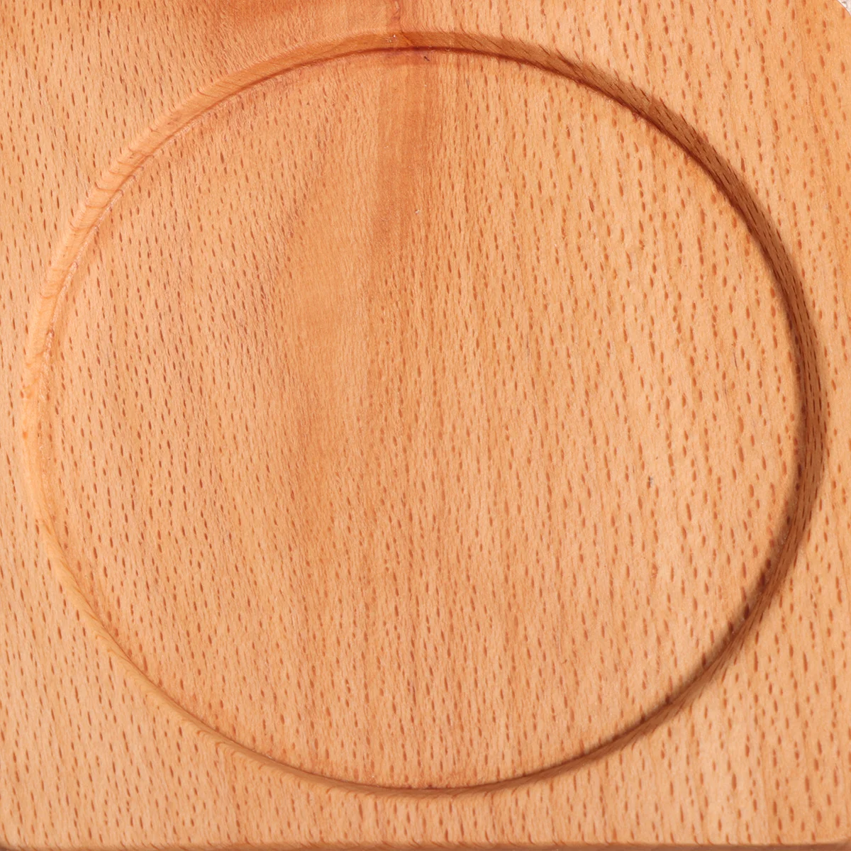 

2Pcs Wood Coaster Premium Beech Non-Slip Heat Insulation Pad for Household Coffee Cups Hot Pots Party Use Wood Coaster