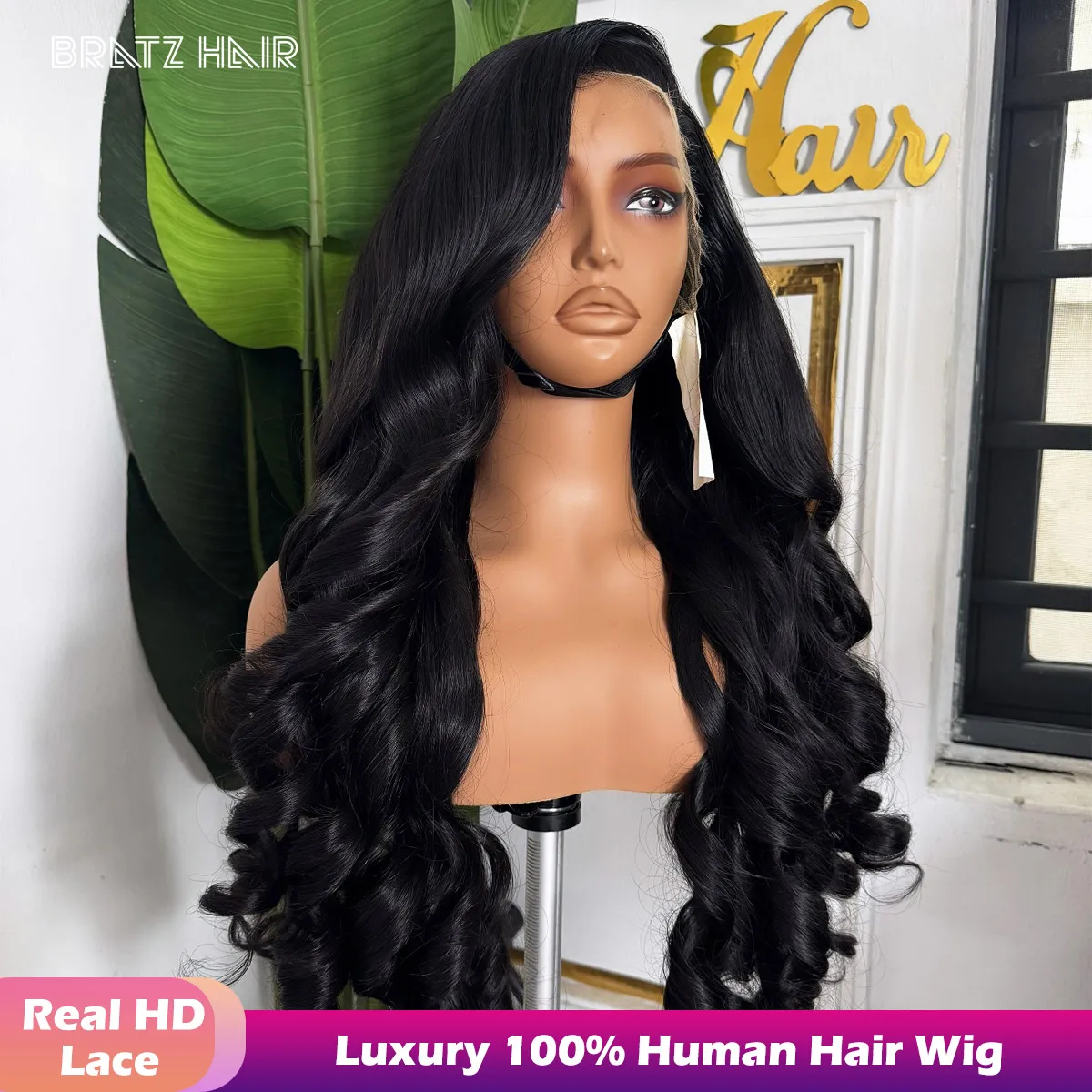 

HD Lace Bouncy Curly Human Hair Wig 13x6 13x4 HD Lace Front Bouncy Wave Wigs for Woman Glueless Natural Black Wigs Pre Plucked