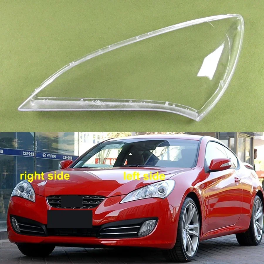 

For Hyundai Rohens Coupe 2009 2010 Car Accessories Headlight Lens Cover Headlamp Shell Lampshade Transparent Shade Mask