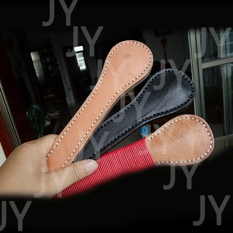 outdoor-edc-portable-boston-leather-racket-with-hand-rope-car-emergency-window-breaker-tools