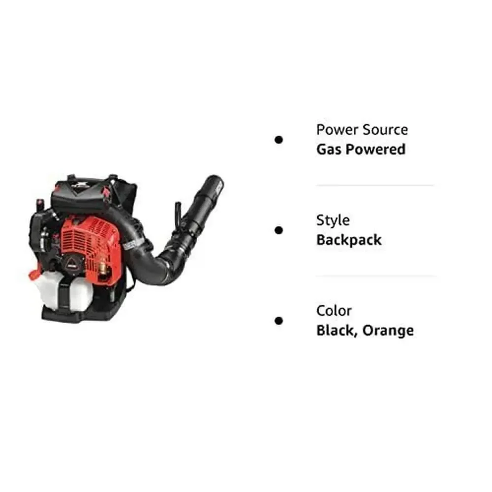 Backpack Leaf Blower Hip Throttle 79.9cc 2-Stroke Gasoline Blower 48N Blowing Performance Posi-Loc Pipe Connection Adjustable