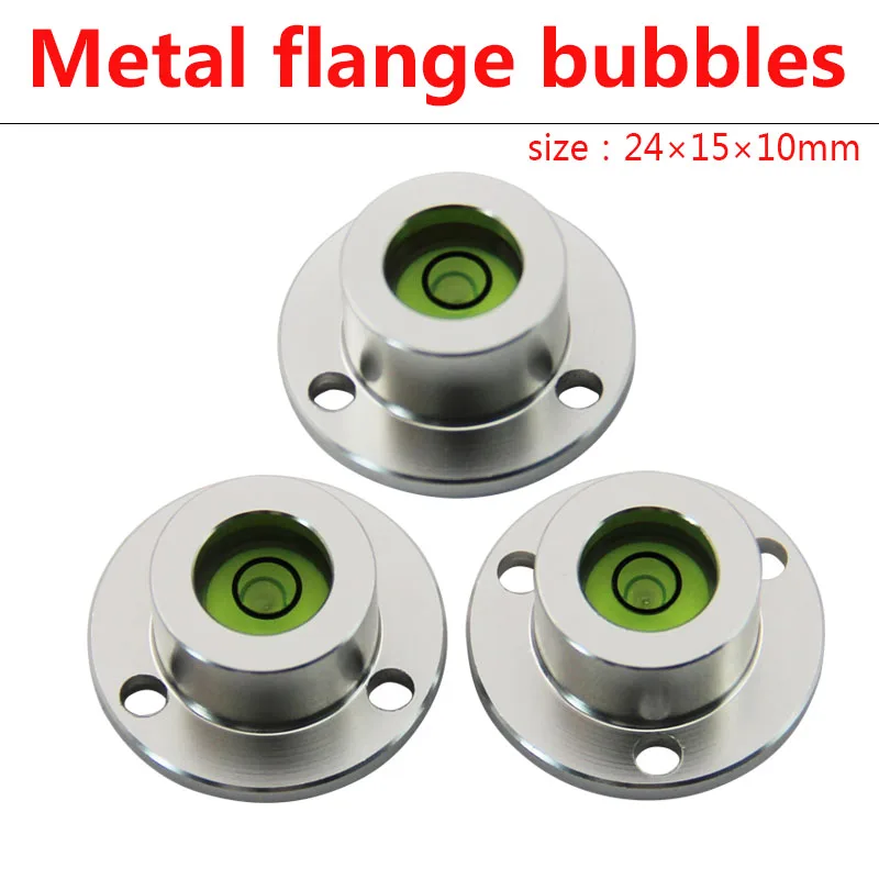 Medidor de nivel de brida de Metal 2410 Medidor de nivel Bulleye Fondo de burbuja horizontal de alta precisión con calibre de nivel de orificio de montaje