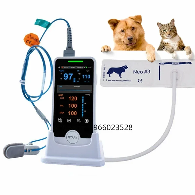 Vet Pulse Oximeter Handheld Touch Screen Veterinary  Multi-parameter Cat Dog Animal