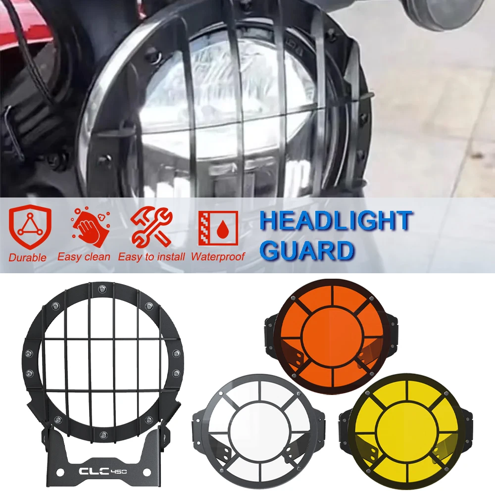 

Motorcycle Accessories Headlight Guard Cover Protector Grill FOR CFMOTO CF MOTO CLC450 Bobber 450 CL-C 2023 CLC 450 bobber 2024