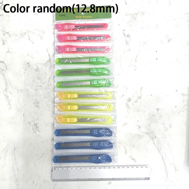 Heavy Duty 12pcs Cutter Knife Set Multipurpose Big Small Blades for Office Home Garden Art Supplies Versatile Crafting Tool